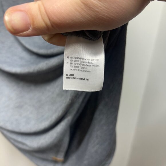 Tentree Mens Grey Long Sleeve Quarter-Zip Pullover Recycled Polyester & Tencel B - Picture 4 of 10